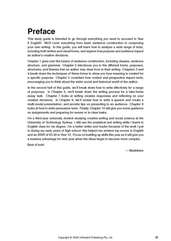 ATAR Notes Year 8 English Notes (2025–2027)