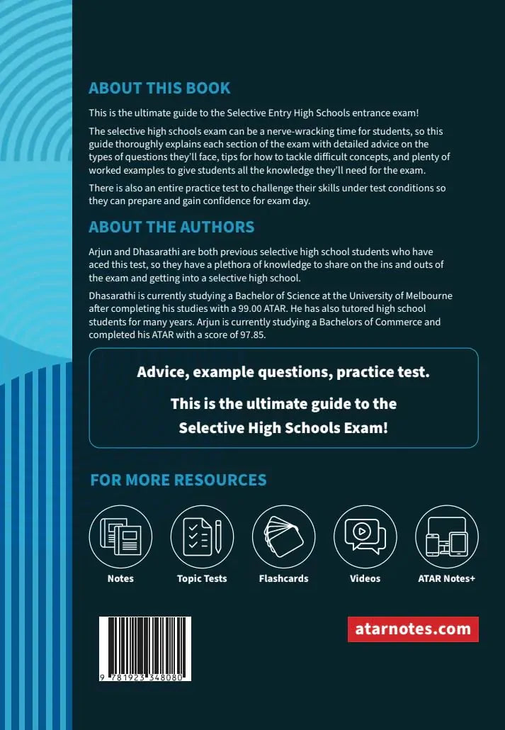 ATAR Notes Guide to the VIC Selective Schools Exam: Year 9 Entry (2025-2027)