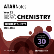 ATAR Notes HSC Year 12 Chemistry Summary Sheets (2025-2028)