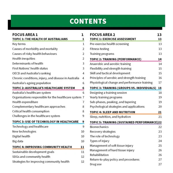 ATAR Notes HSC Year 12 Health and Movement Science Summary Sheets (2026-2028)