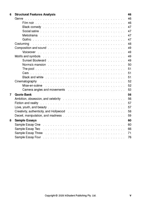 ATAR Notes Text Guide - Sunset Boulevard by Billy Wilder