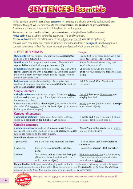 Targeting Grammar Activity Book 6