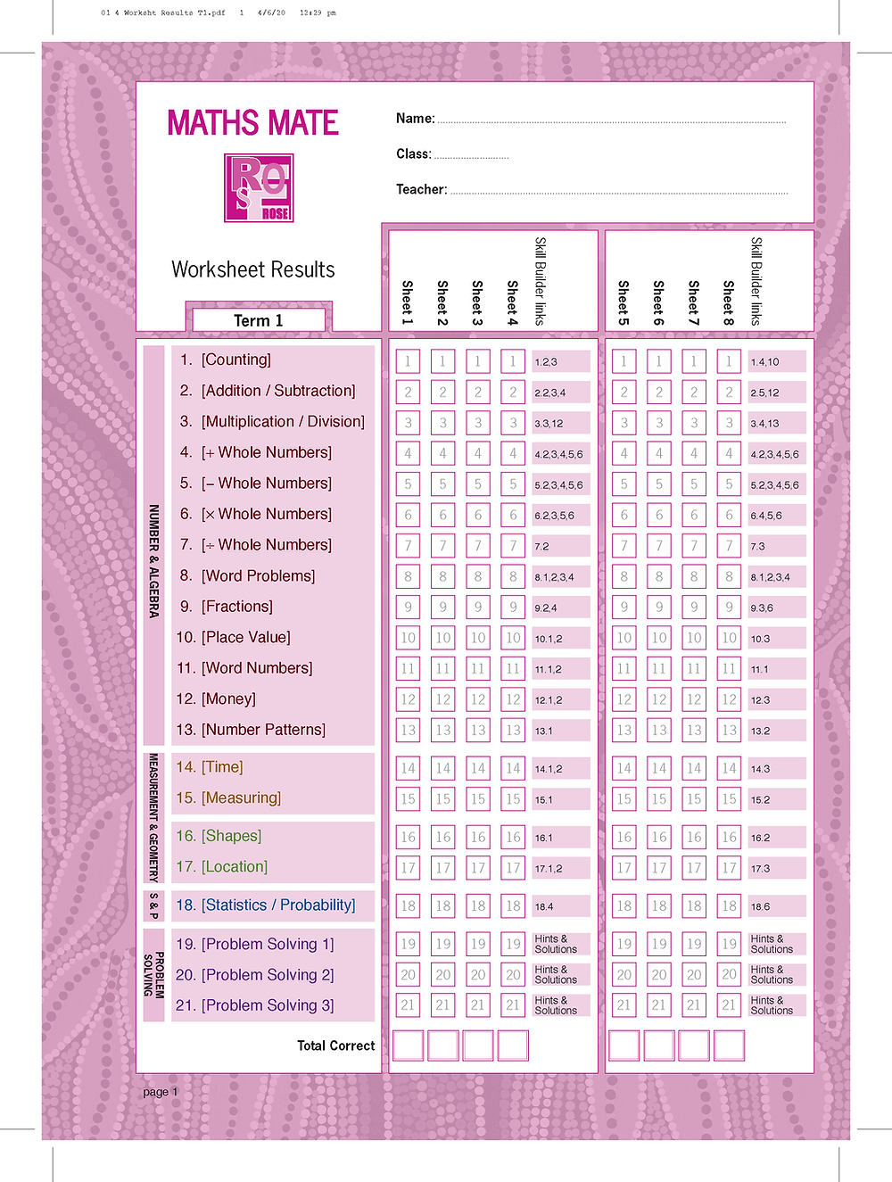 Maths Mate Rose (4) 2nd Edition