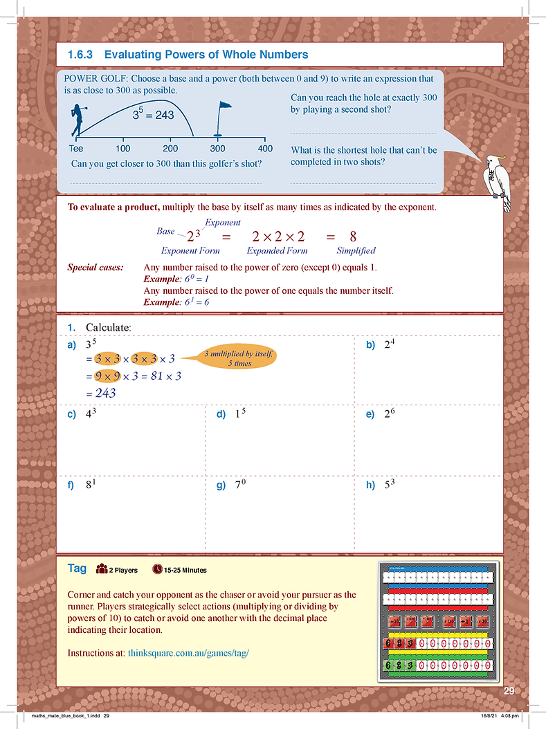 Maths Mate Blue Textbook - Year 7 (11 Booklets + Review Program)
