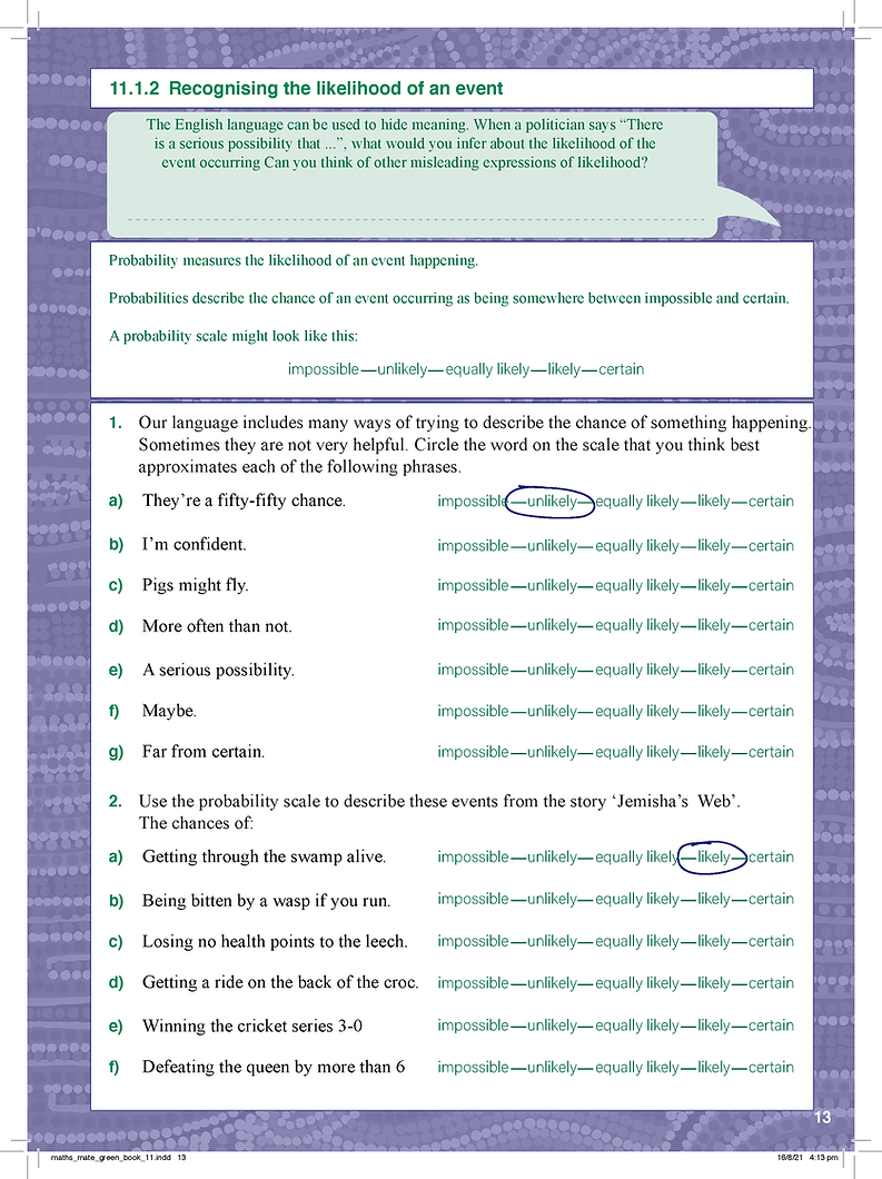 Maths Mate Green Textbook - Year 8 (11 Booklets + Review Program)