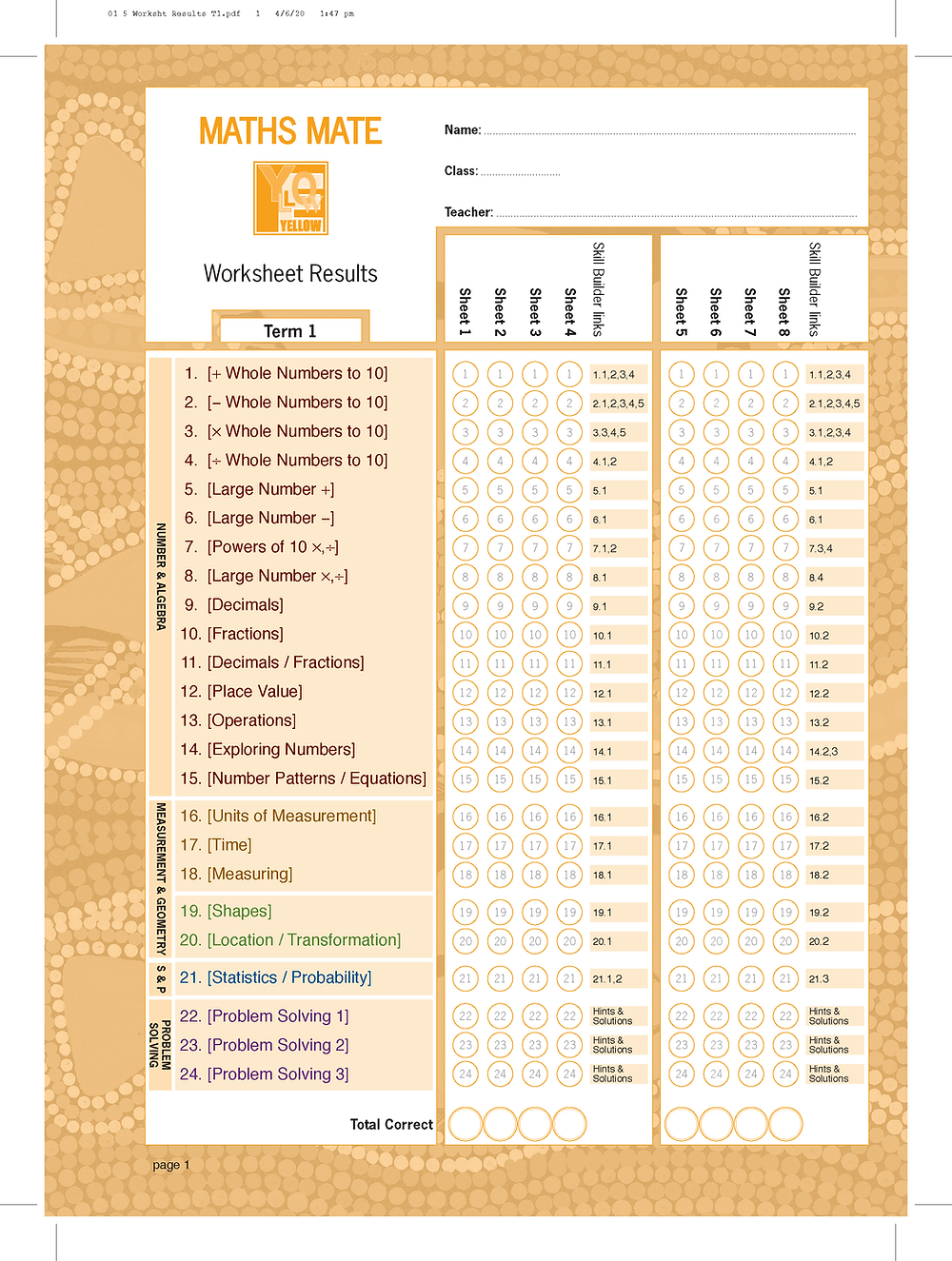 Maths Mate Yellow (5) 6th Edition