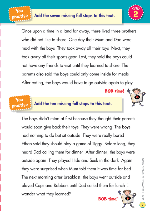 Back to Basics - Grammar and Punctuation: Year 1