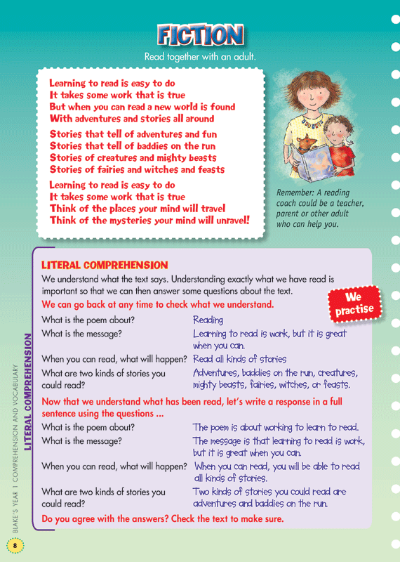 Back to Basics - Comprehension and Vocabulary: Year 1