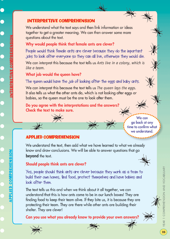 Back to Basics - Comprehension and Vocabulary: Year 1