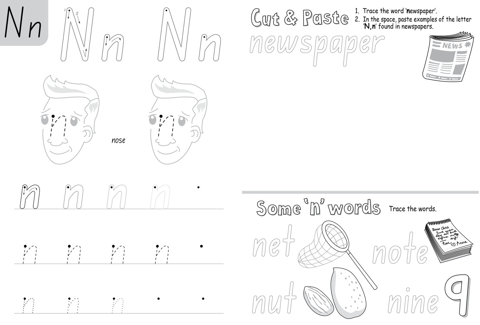 Alphabet Sounds & Writing Scrapbook: NSW Foundation Font