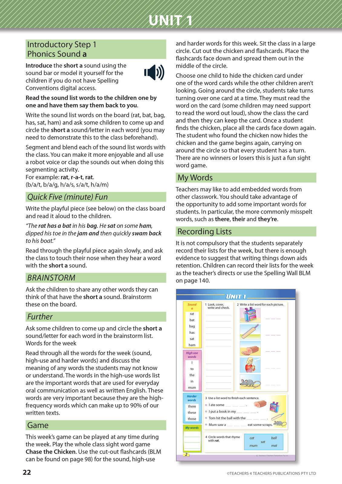 Spelling Conventions - Teacher's Book with Games: Year 1
