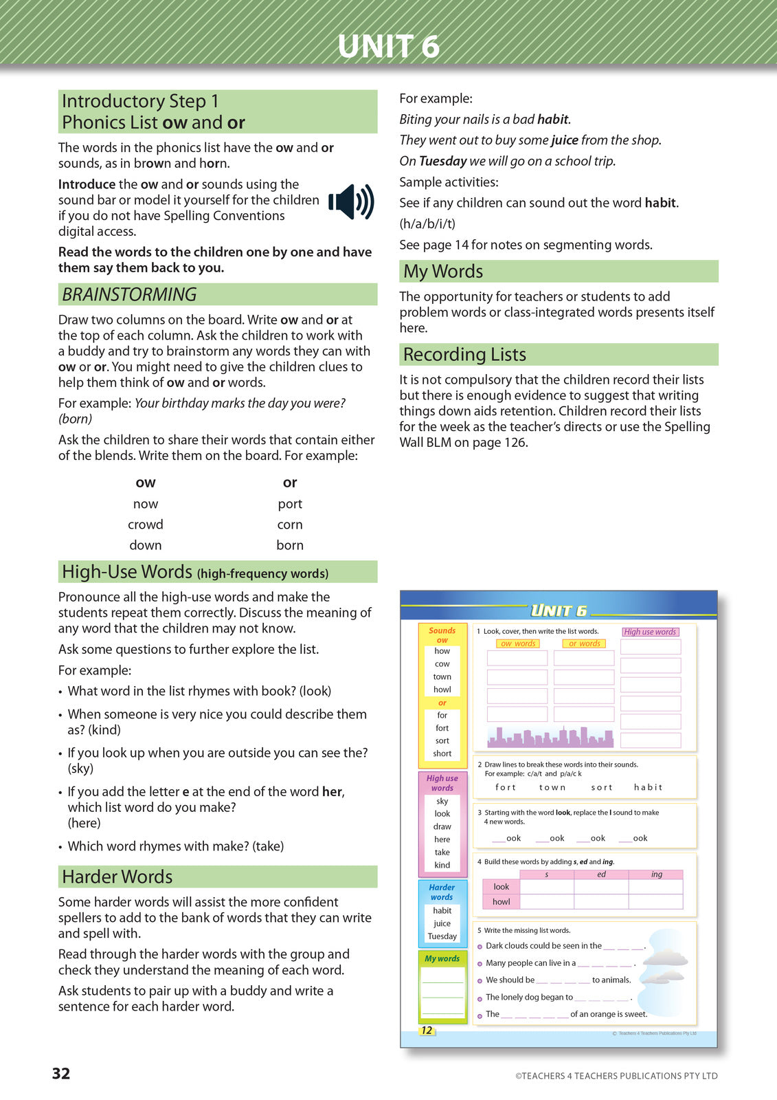 Spelling Conventions - Teacher's Book with Games: Year 2