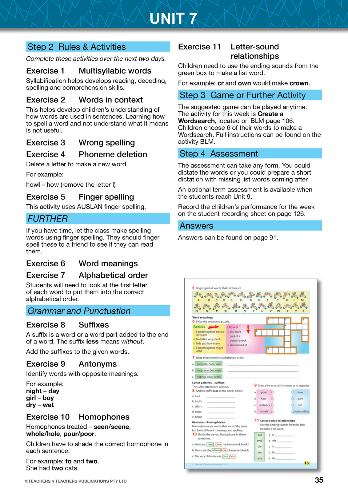Spelling Conventions - Teacher's Book with Games: Year 3