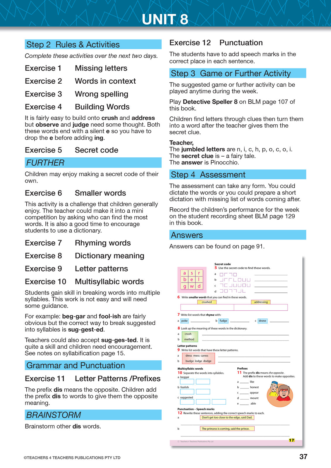Spelling Conventions - Teacher's Book with Games: Year 4