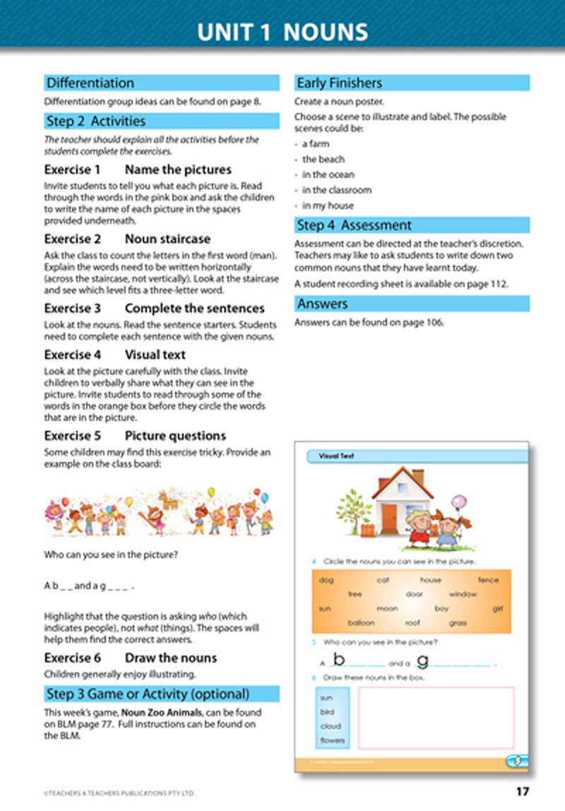 Grammar Conventions - Teacher's Book with Games: Year 1