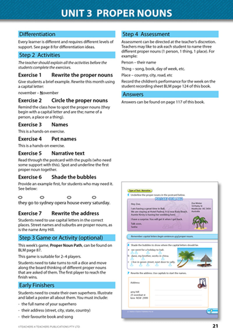 Grammar Conventions - Teacher's Book with Games: Year 2