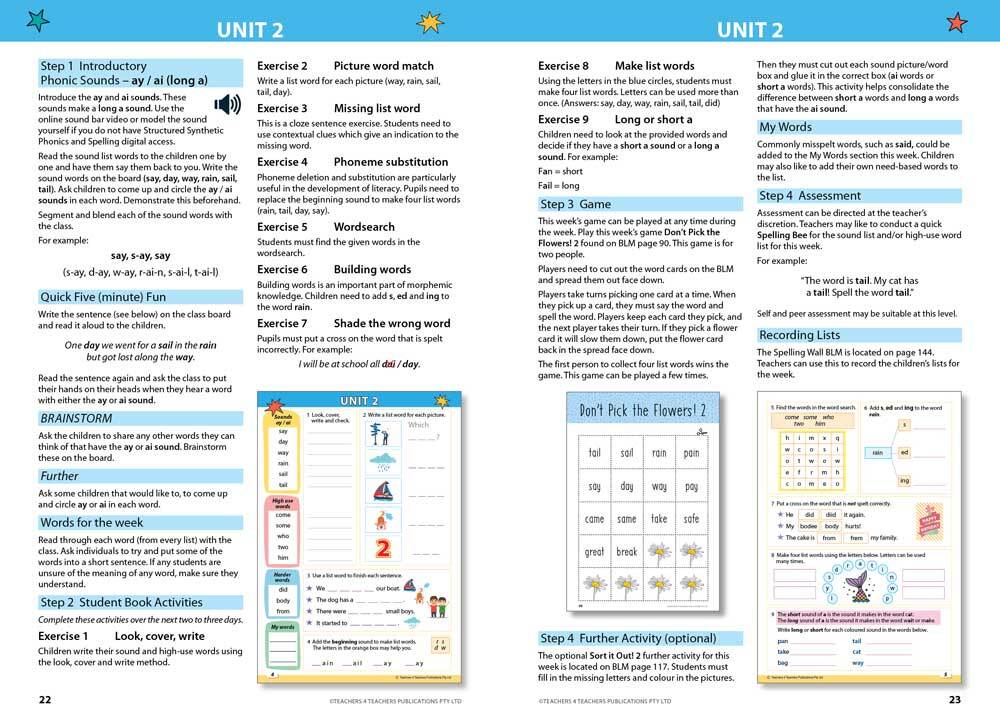 Structured Synthetic Phonics & Spelling - Teachers Book: Year 1