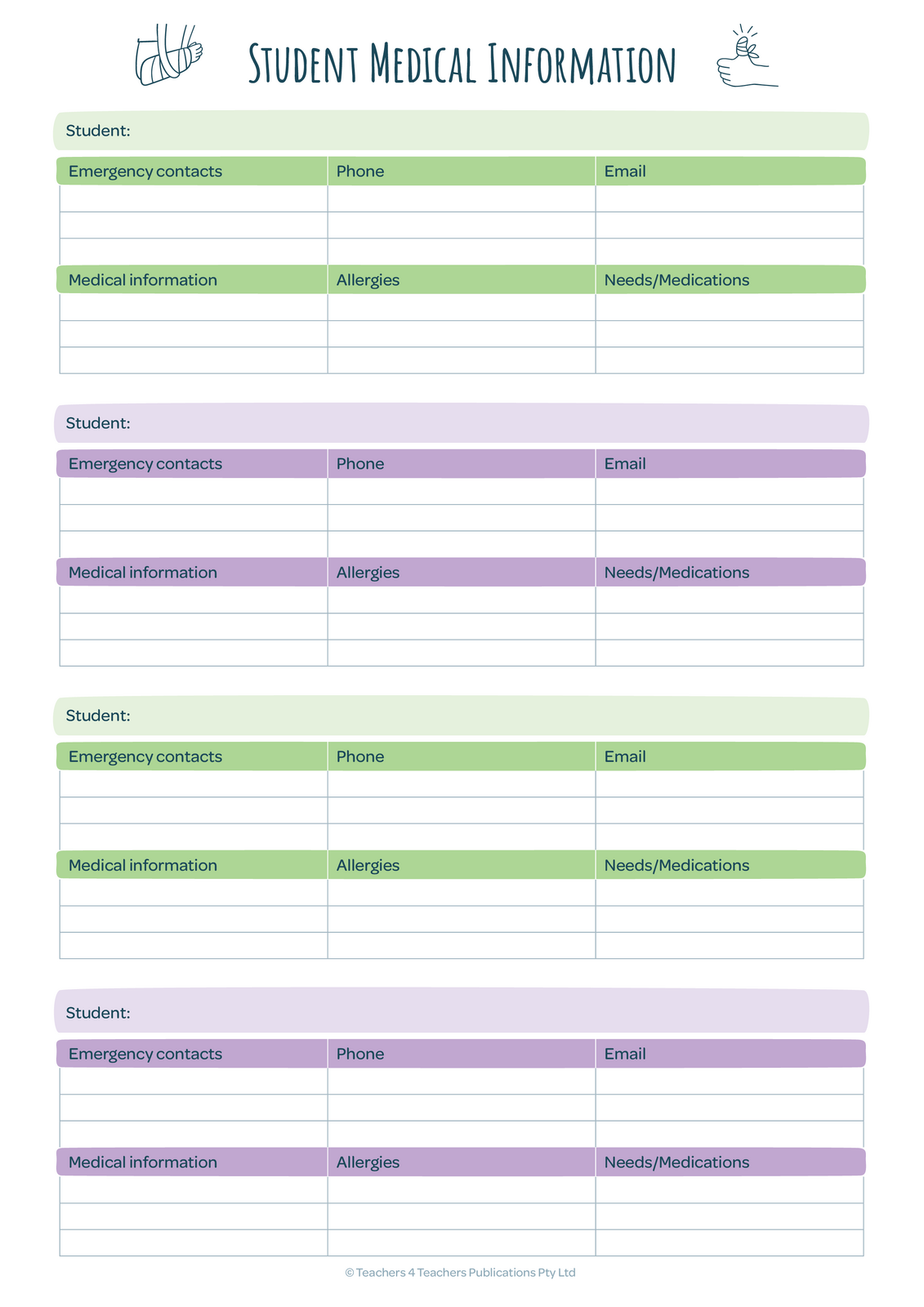 My Wellbeing Teacher Planner (Undated)