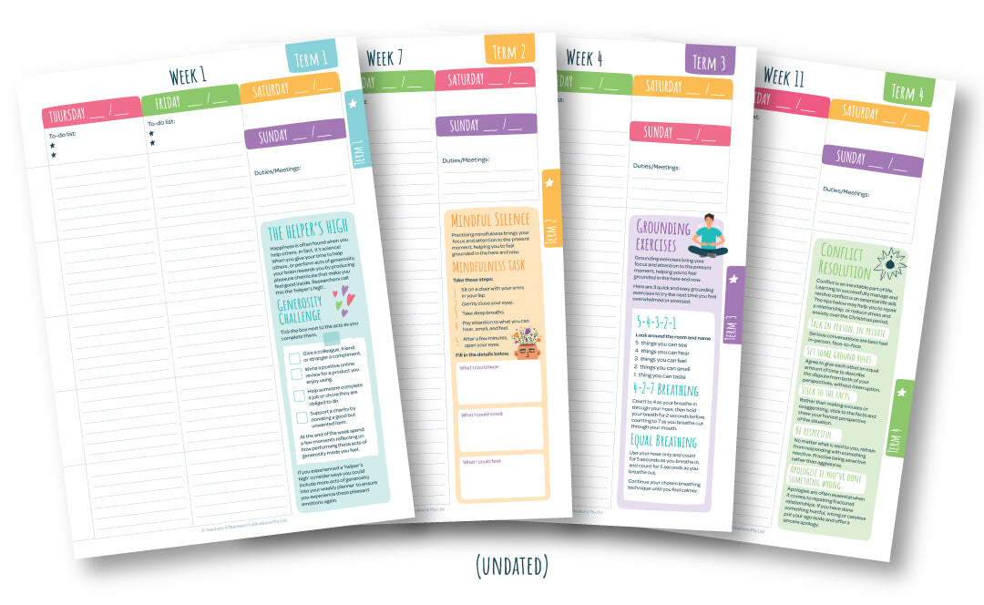 My Wellbeing Teacher Planner (Undated)