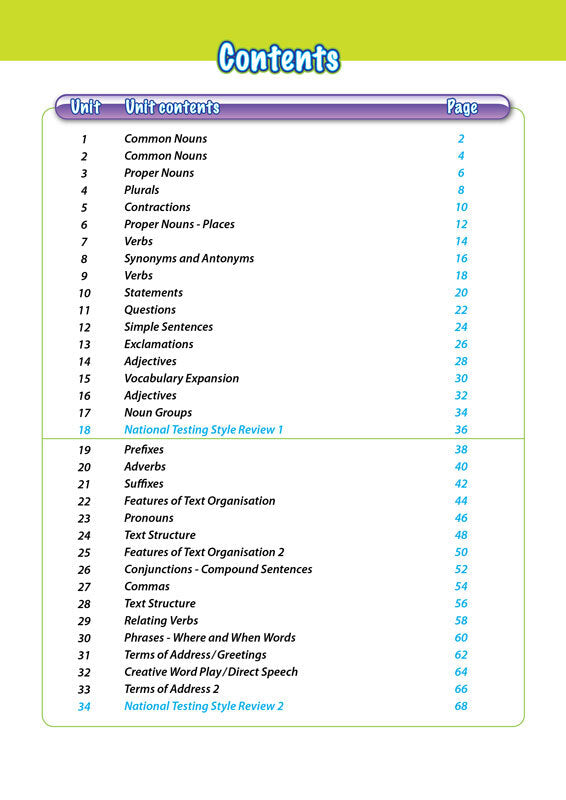 Grammar Conventions - 4th Edition: Year 2