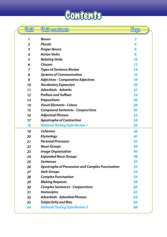 Grammar Conventions - 4th Edition: Year 5