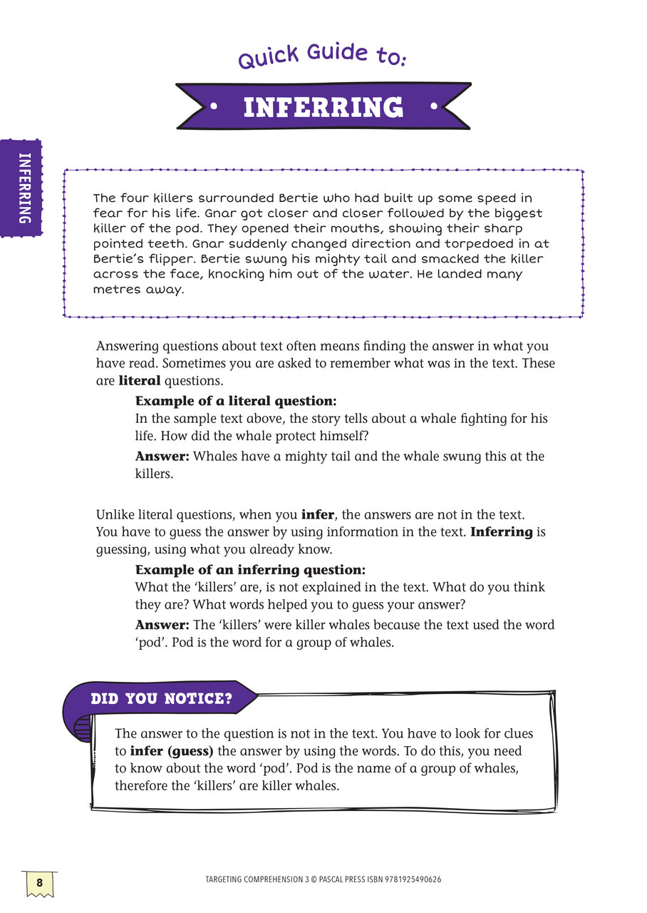 Targeting Comprehension Activity Book - Year 3