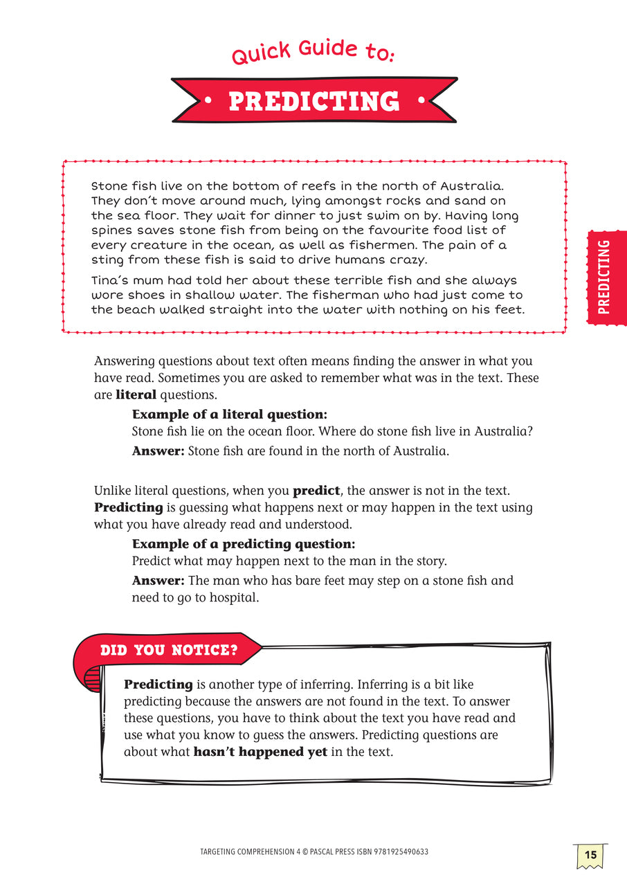 Targeting Comprehension Activity Book - Year 4