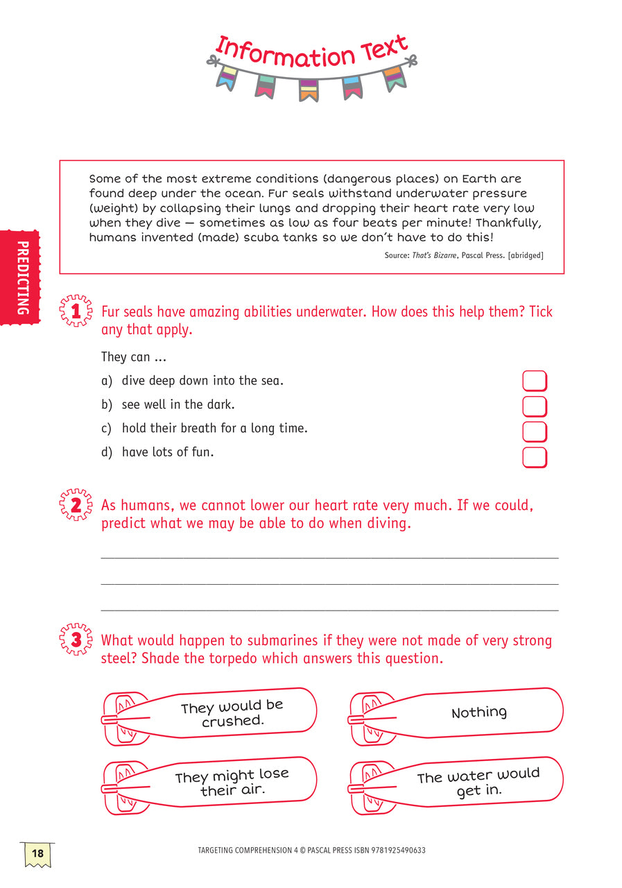 Targeting Comprehension Activity Book - Year 4