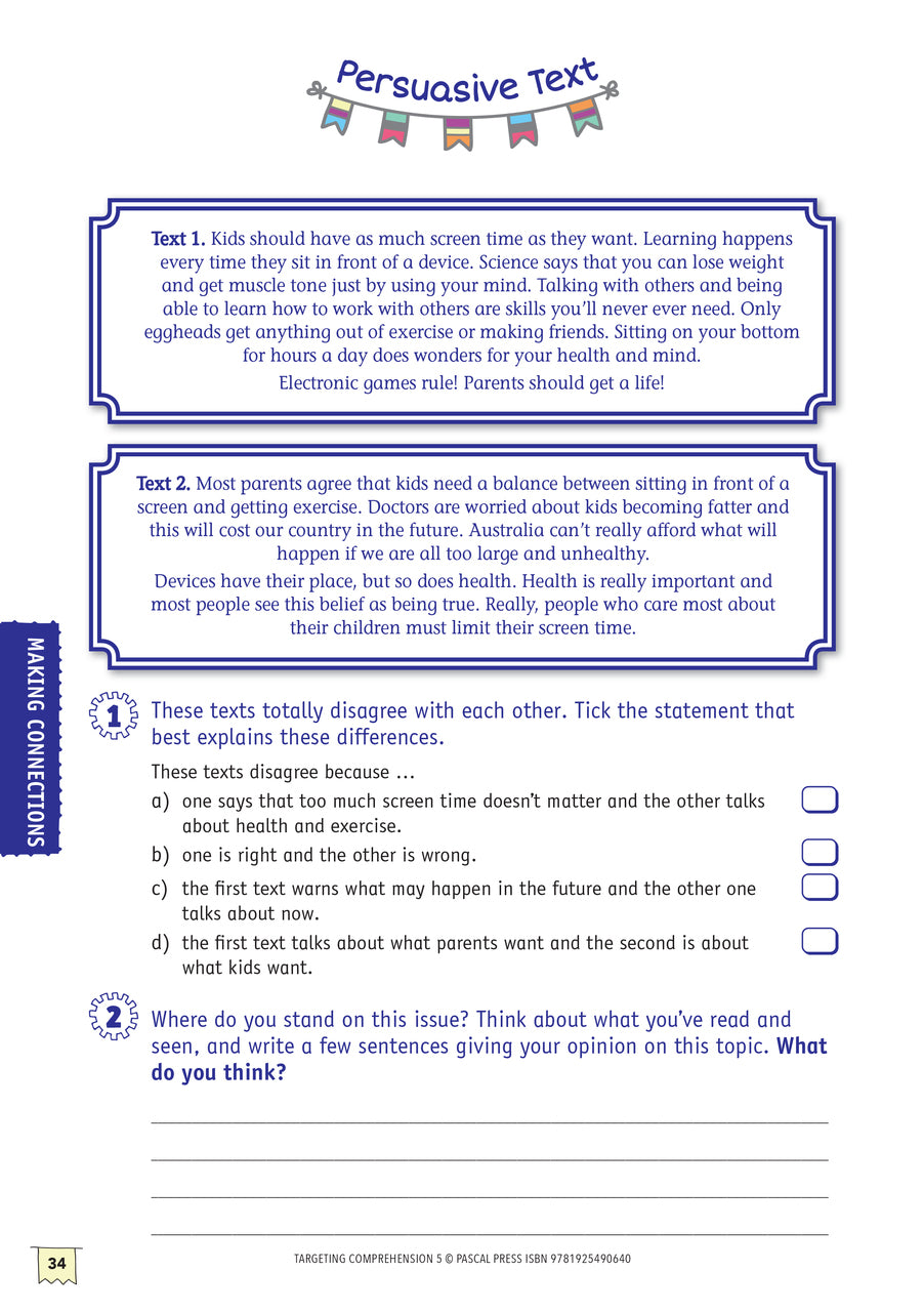 Targeting Comprehension Activity Book - Year 5