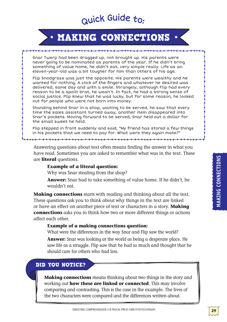 Targeting Comprehension Activity Book - Year 5
