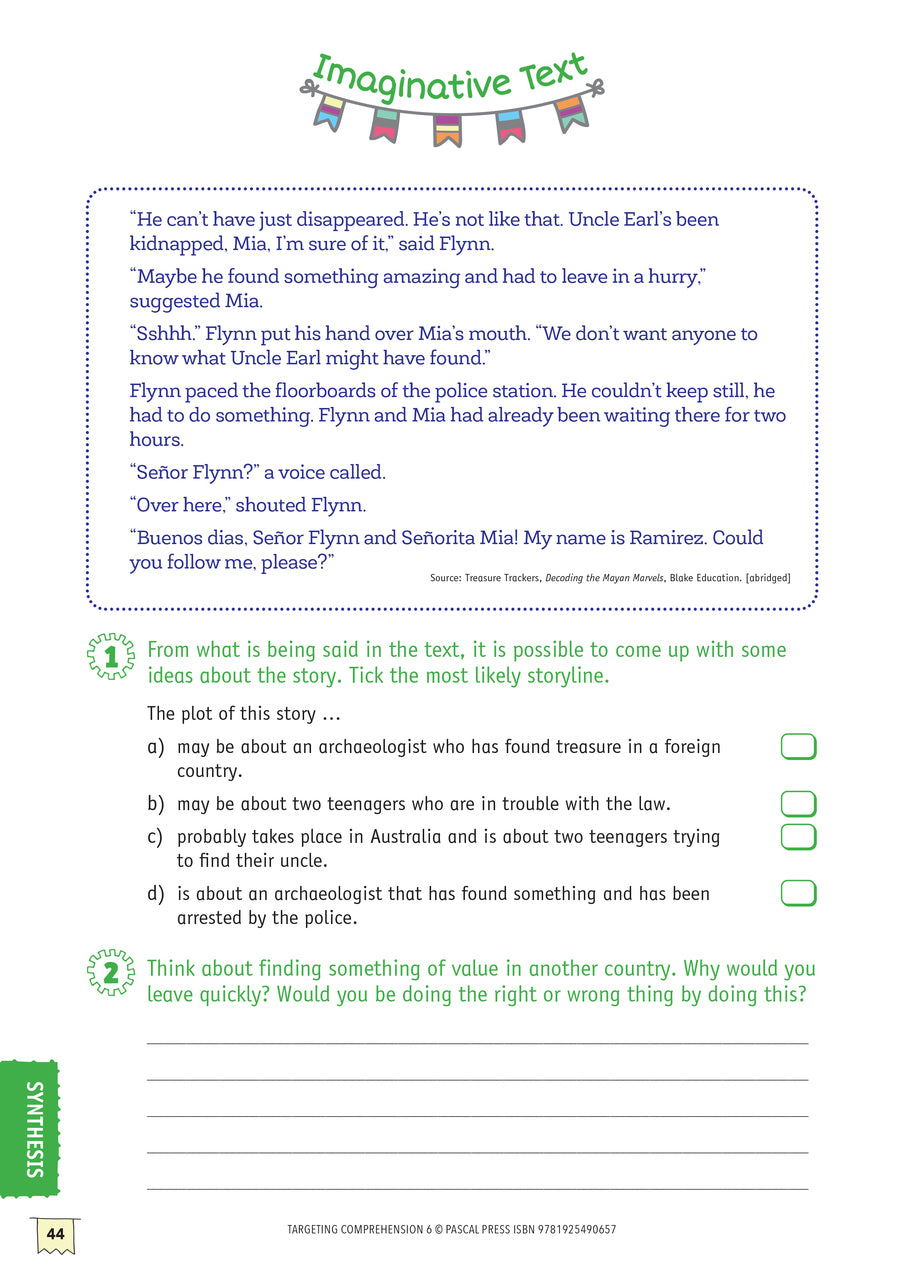 Targeting Comprehension Activity Book - Year 6