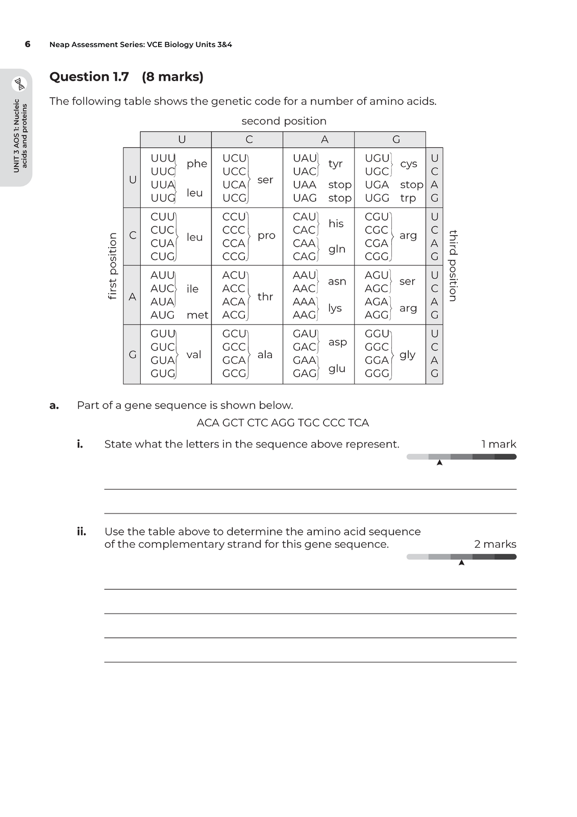 Neap Assessment Series - VCE Units 3 & 4: Biology