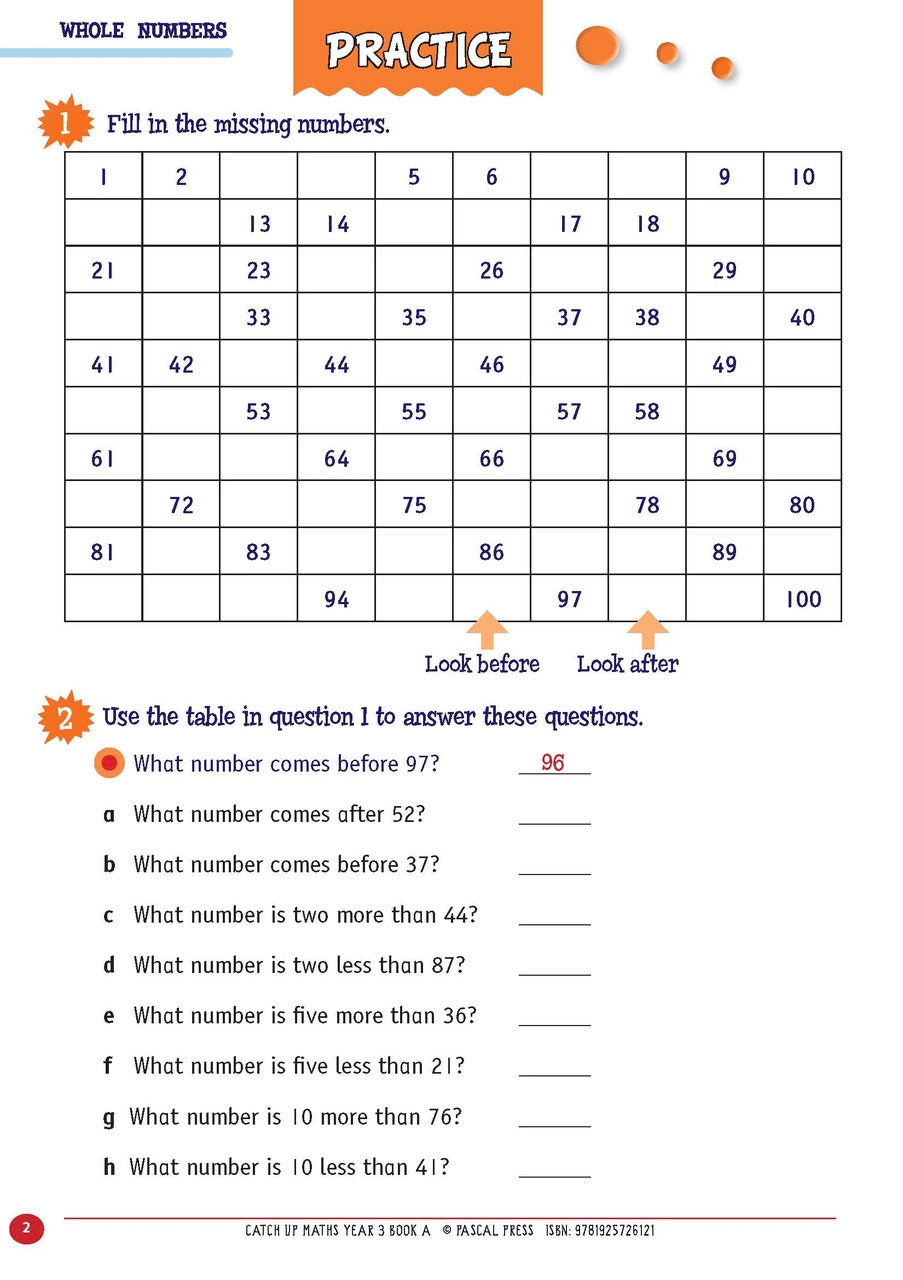 Catch-Up Maths: Number & Algebra, Statistics & Probability - Year 3 Book A