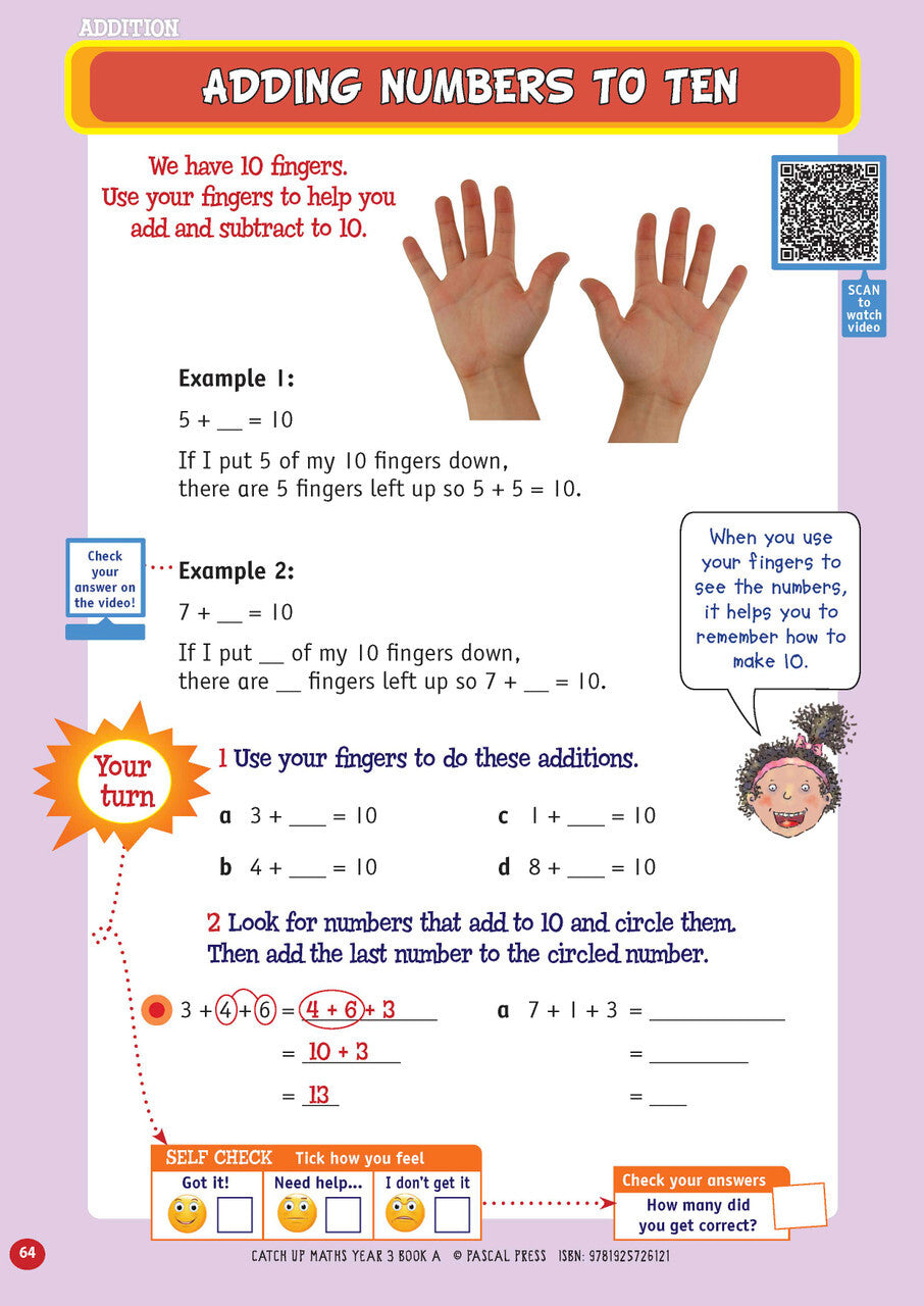 Catch-Up Maths: Number & Algebra, Statistics & Probability - Year 3 Book A