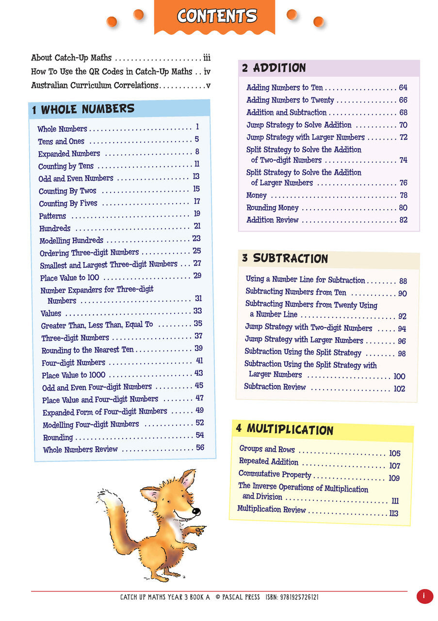 Catch-Up Maths: Number & Algebra, Statistics & Probability - Year 3 Book A