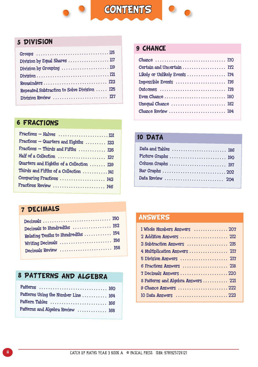 Catch-Up Maths: Number & Algebra, Statistics & Probability - Year 3 Book A