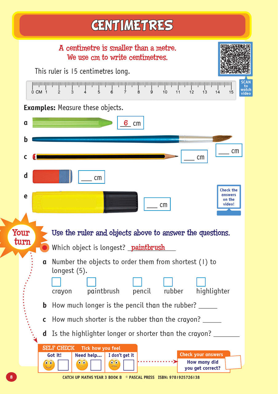 Catch-Up Maths: Measurement & Space - Year 3 Book B