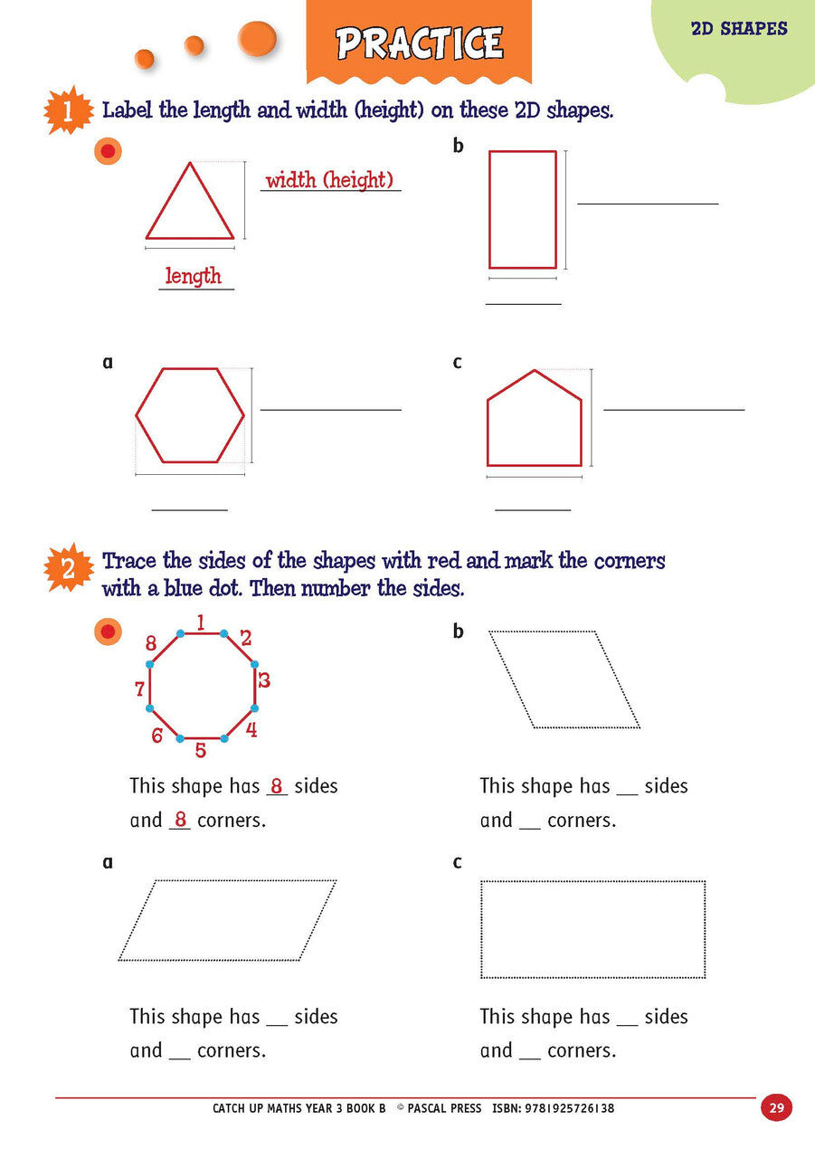 Catch-Up Maths: Measurement & Space - Year 3 Book B