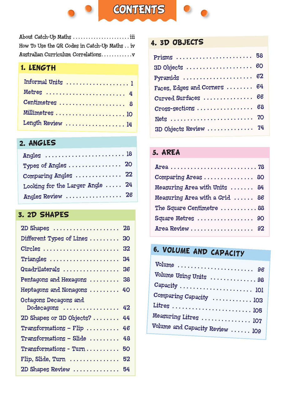 Catch-Up Maths: Measurement & Space - Year 3 Book B