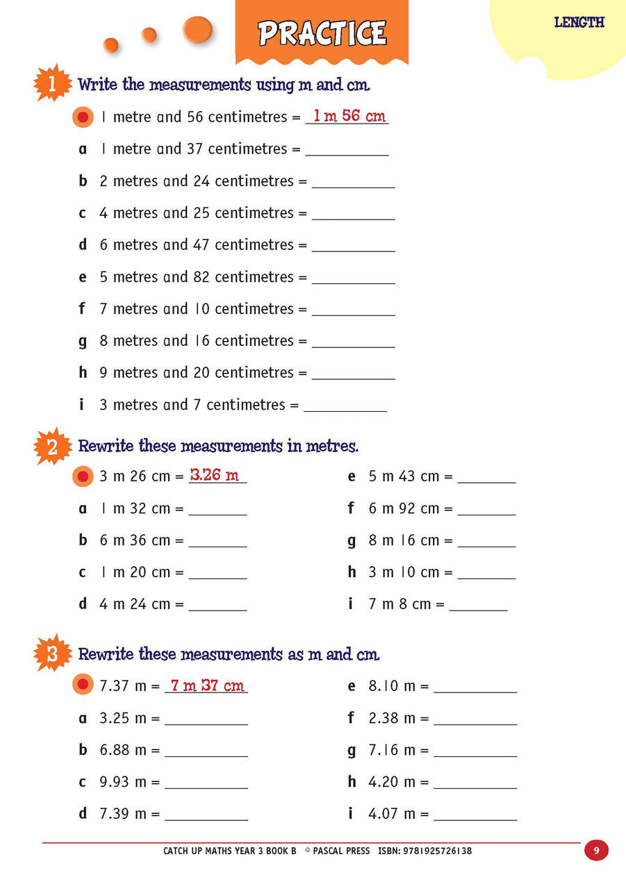 Catch-Up Maths: Measurement & Space - Year 3 Book B