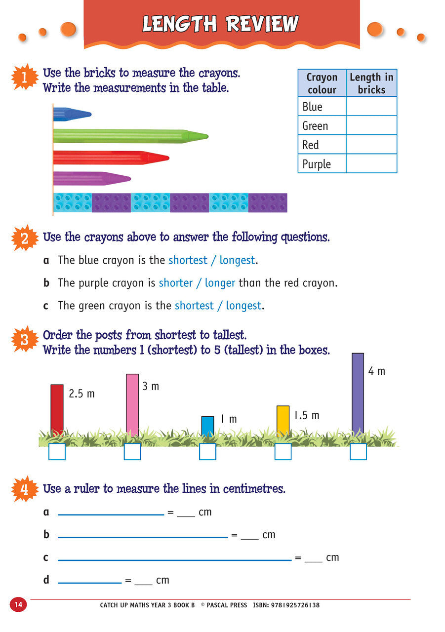 Catch-Up Maths: Measurement & Space - Year 3 Book B