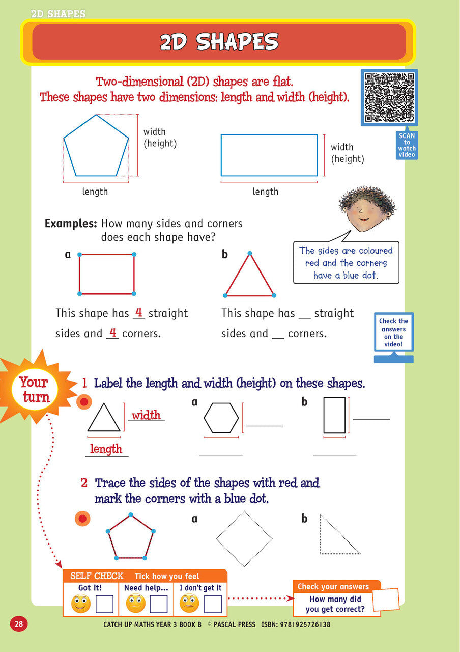 Catch-Up Maths: Measurement & Space - Year 3 Book B