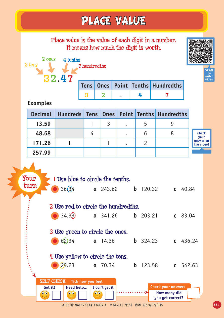 Catch-Up Maths: Number & Algebra, Statistics & Probability - Year 4 Book A