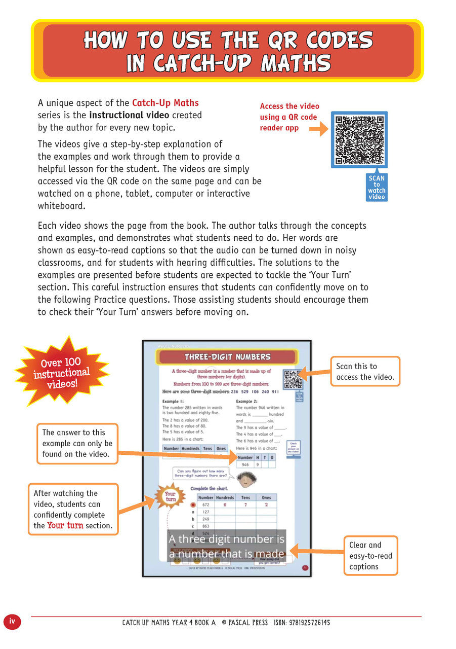 Catch-Up Maths: Number & Algebra, Statistics & Probability - Year 4 Book A