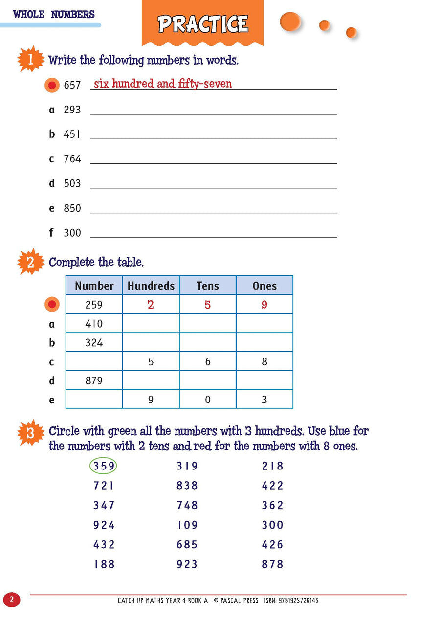 Catch-Up Maths: Number & Algebra, Statistics & Probability - Year 4 Book A
