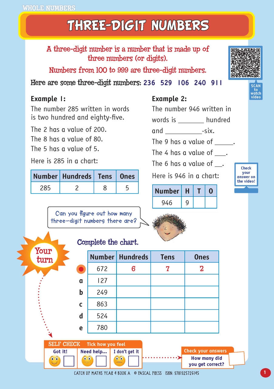 Catch-Up Maths: Number & Algebra, Statistics & Probability - Year 4 Book A