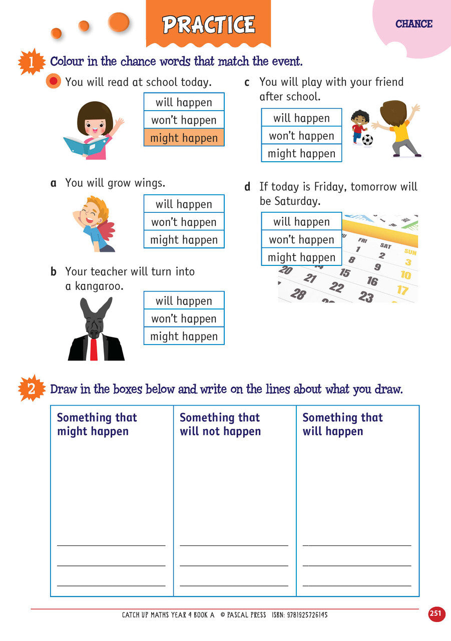 Catch-Up Maths: Number & Algebra, Statistics & Probability - Year 4 Book A