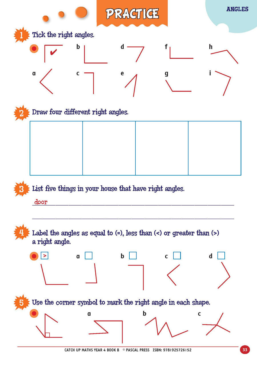 Catch-Up Maths: Measurement & Space - Year 4 Book B