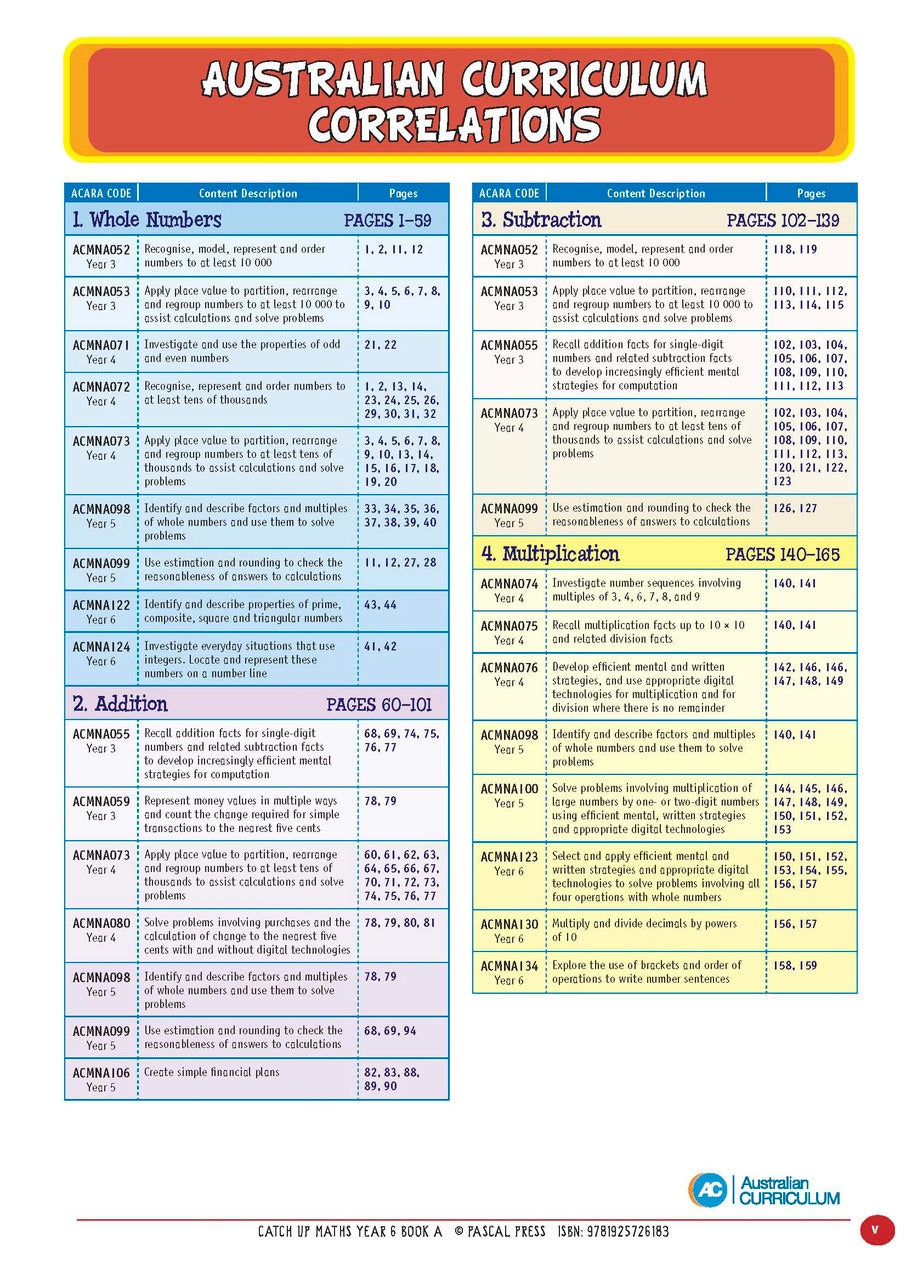 Catch-Up Maths: Number & Algebra, Statistics & Probability - Year 6 Book A