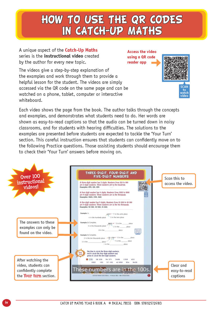 Catch-Up Maths: Number & Algebra, Statistics & Probability - Year 6 Book A